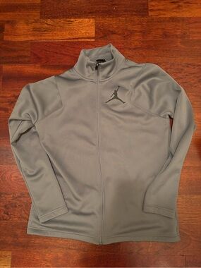 Nike Jordan Men's Gray Full-Zip Track Jacket